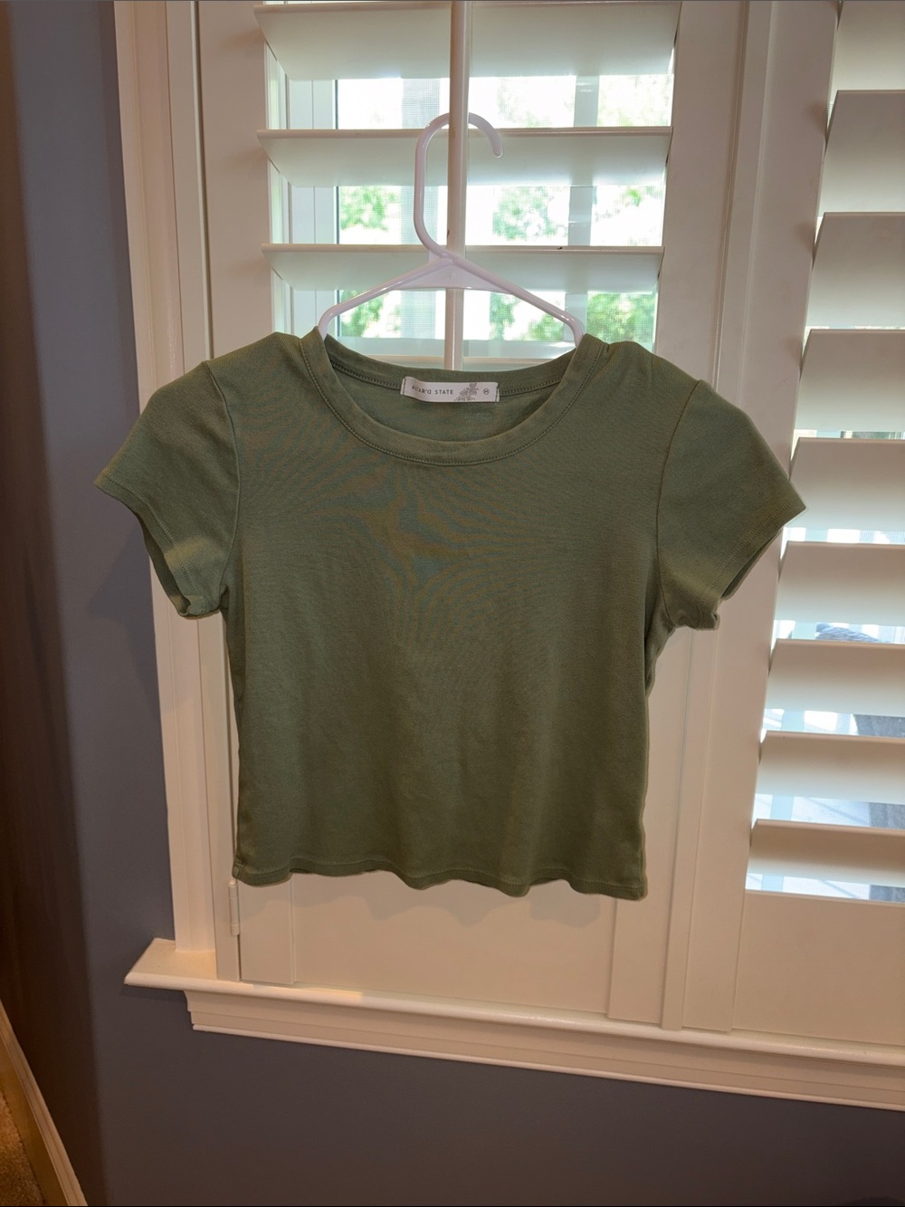 Altar'd State Olive Green Crop Tee